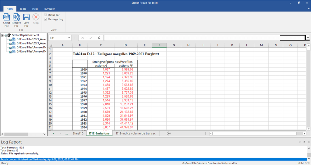 Devuelve la vida a tus hojas de cálculo corruptas con Stellar Repair for Excel