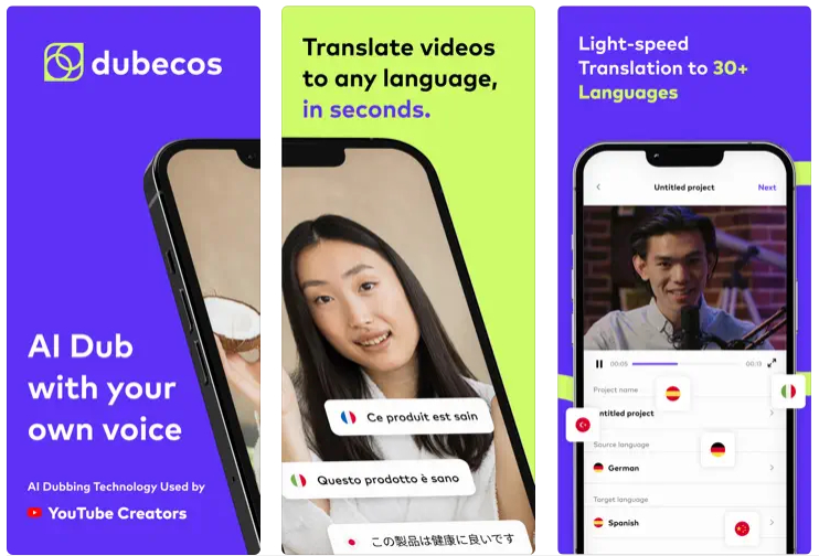 Dubecos, una app que dobla tus vídeos a múltiples idiomas