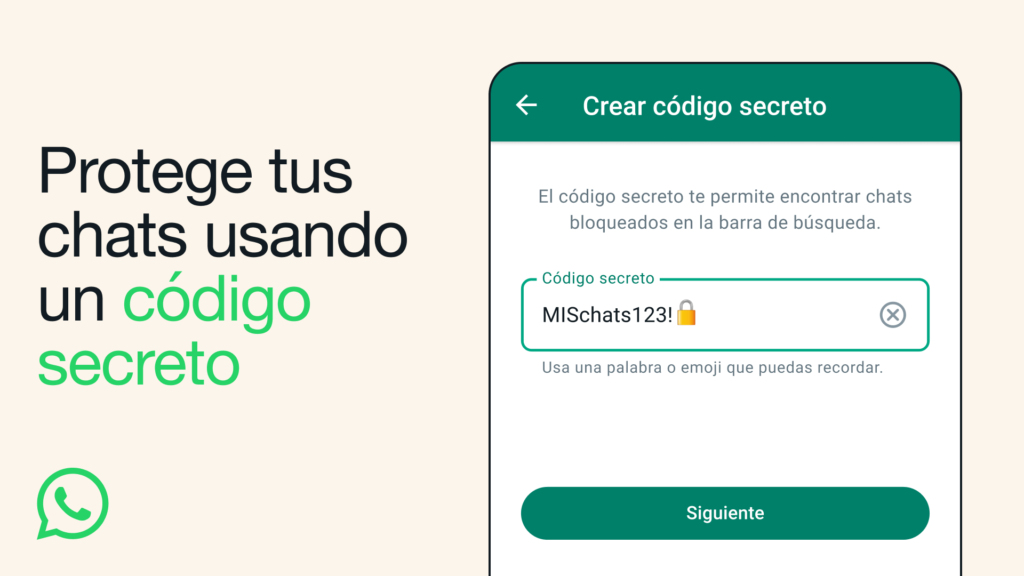 WhatsApp ya permite proteger tus chats con códigos secretos
