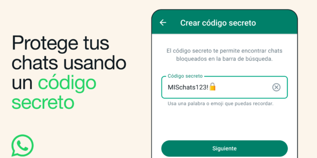 WhatsApp ya permite proteger tus chats con códigos secretos