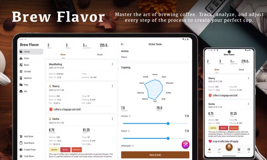 BrewFlavor, la app definitiva para preparar café filtrado