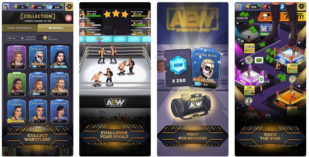 AEW Rise to the Top: Todos los pesos pesados de la lucha libre están en tu móvil