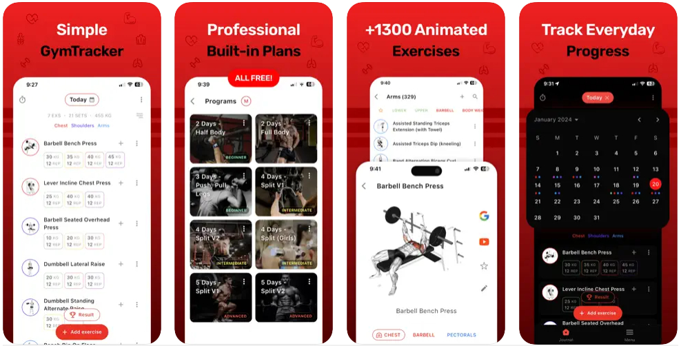 GymTracker, la app que sigue tu progreso en el gym y graba tus workouts