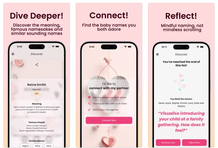 Namely, la app que te ayuda a encontrar el nombre perfecto para tu bebé