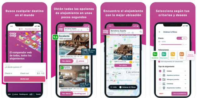 CozyCozy encuentra alojamientos de distintas plataformas para tus vacaciones