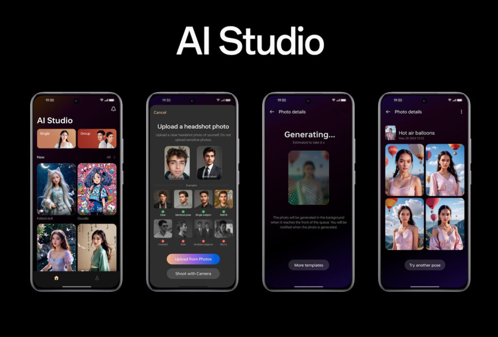 Así funciona AI Studio, la nueva app de OPPO que genera fotos AI