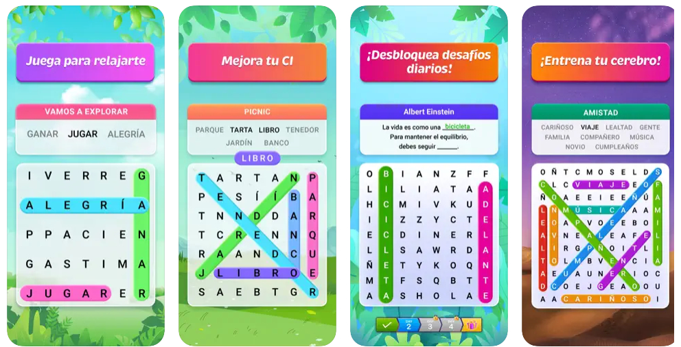 Sopas de Letras español, un juego que no te hará tragarte tus palabras