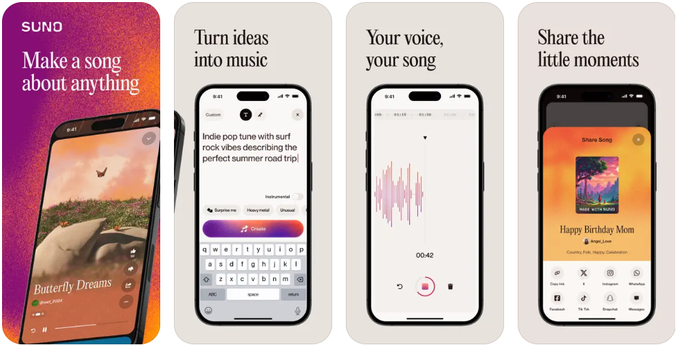 Suno, la app para generar música con IA, llega a iOS