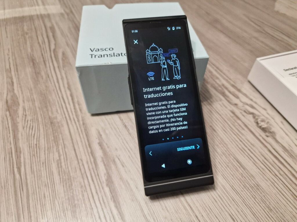 Traductor Vasco V4: Un dispositivo separado