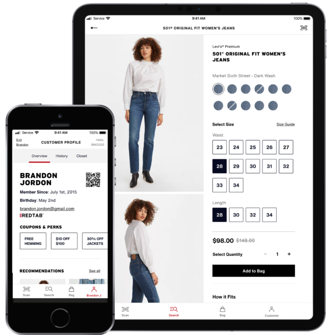 Levi´s tiene una nueva app para que los estilistas de sus tiendas ayuden a sus clientes