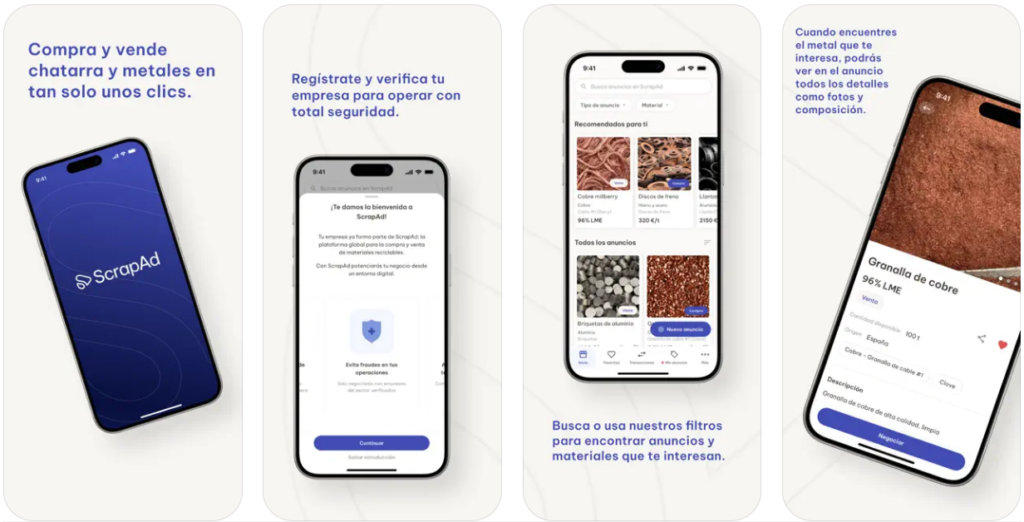 ScrapAd lanza una app para comprar y vender chatarra y metal