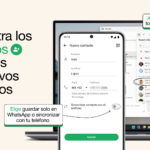 WhatsApp incluye nuevas formas de guardar contactos