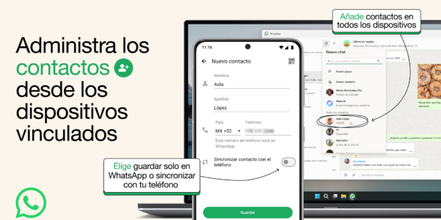 WhatsApp incluye nuevas formas de guardar contactos