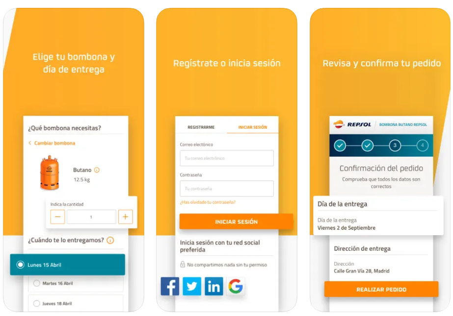 Esta app te permite pedir bombonas de butano a domicilio