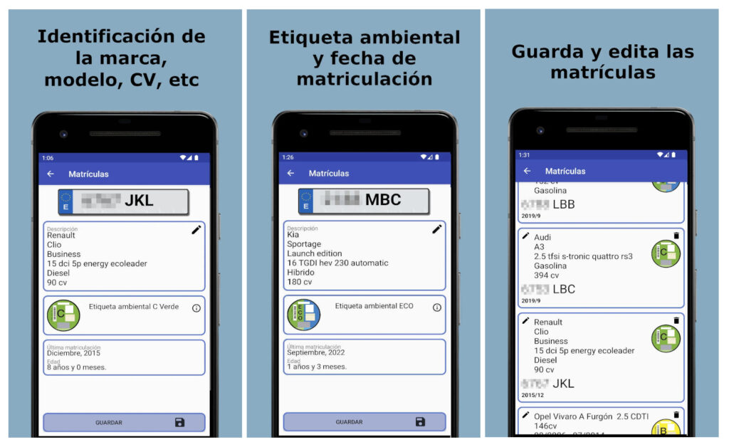 Esta app te permite saber la fecha de matriculación de cualquier coche introduciendo su matrícula