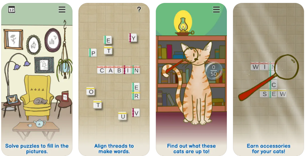 Catagrams, el juego que aúna gatos, puzles y construcción de palabras