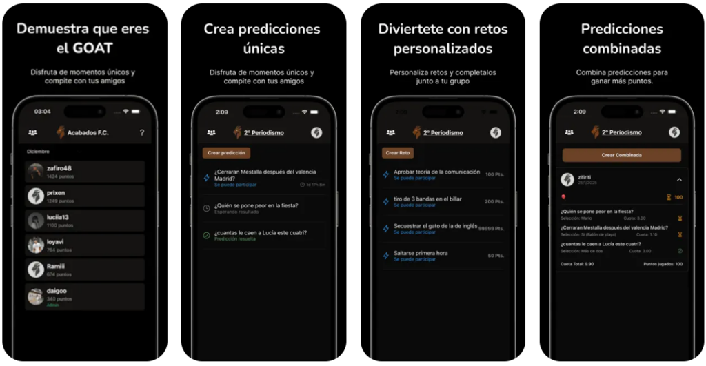 Goated, la app para hacer predicciones con tus colegas que te sacará más de una sonrisa