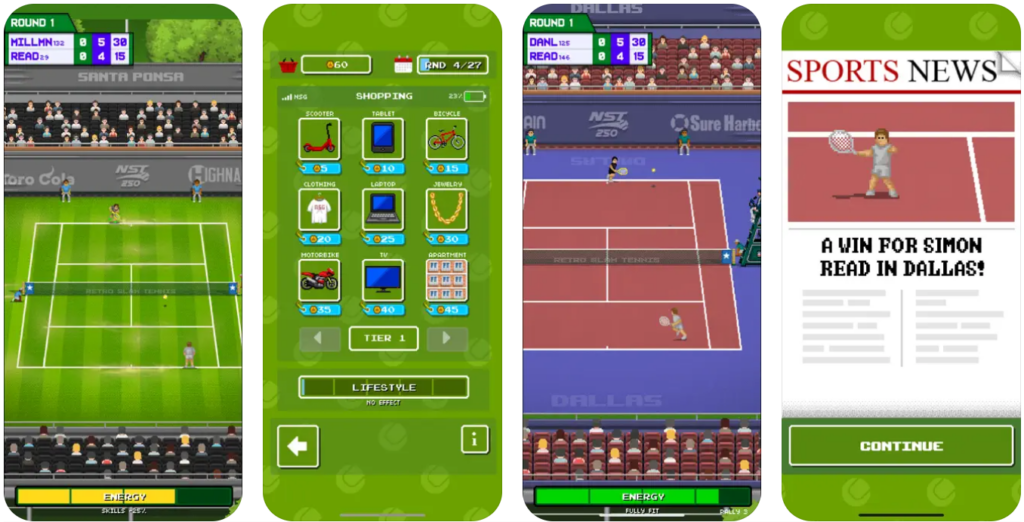 Retro Slam Tennis, otro juego que va de retro y le echa pelotas