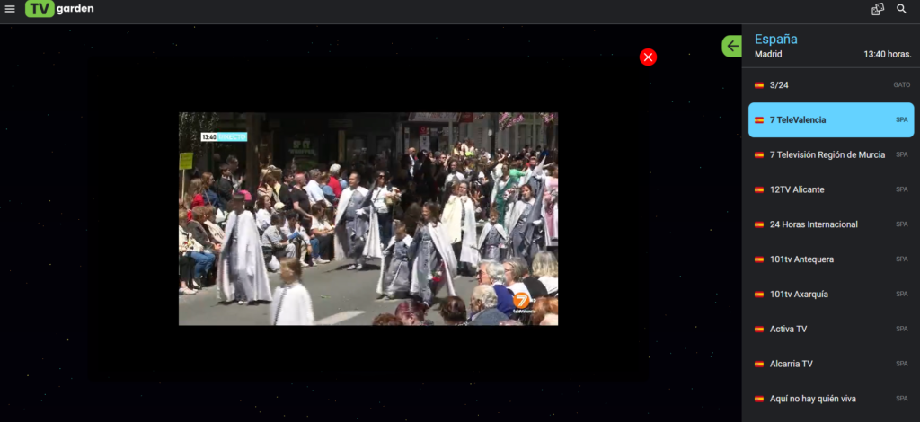 Ve canales de TV en directo de cualquier país con TV garden