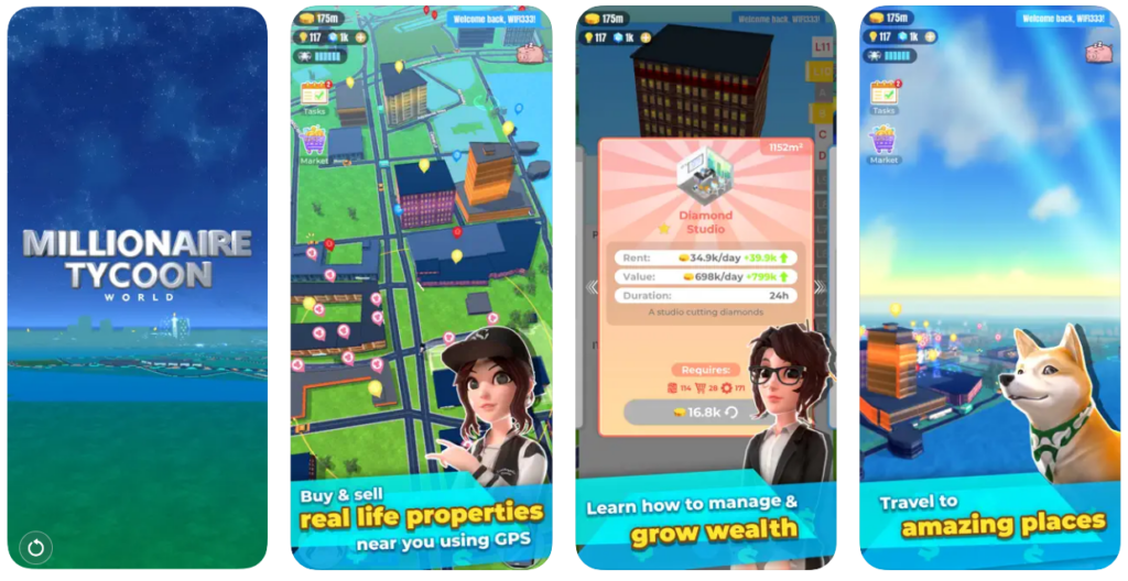 Millionaire Tycoon añade propiedades en realidad aumentada