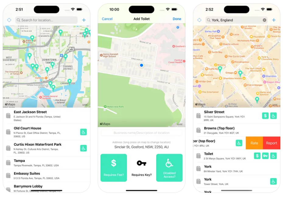 Las mejores apps para encontrar baños públicos