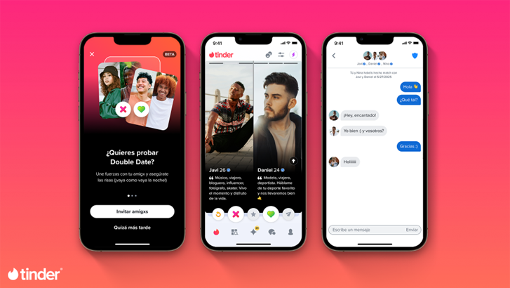 Tinder lanza Double Date, su propia 'revisión por pares'