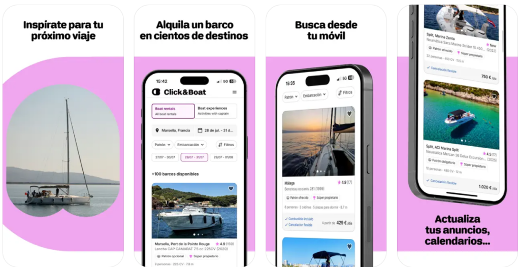 Click&Boat: Alquilar un barco desde el móvil nunca fue tan fácil