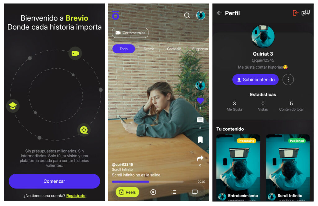Brevio, una nueva app para ver (y subir) cortos en formato vertical