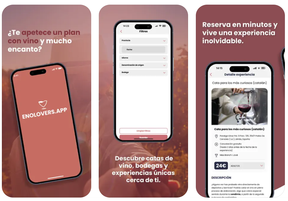 Enolovers, la app para reservar visitas a bodegas que vino para quedarse