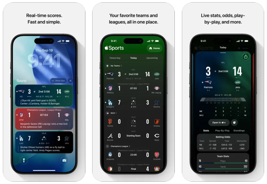 Apple Sports llega a España