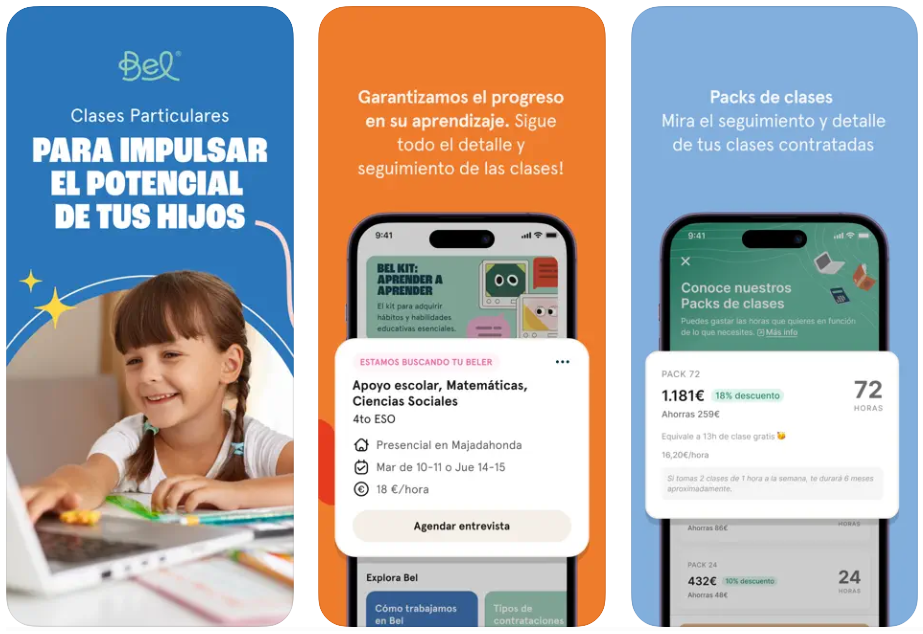 Bel apuesta por clases particulares personalizadas desde el móvil