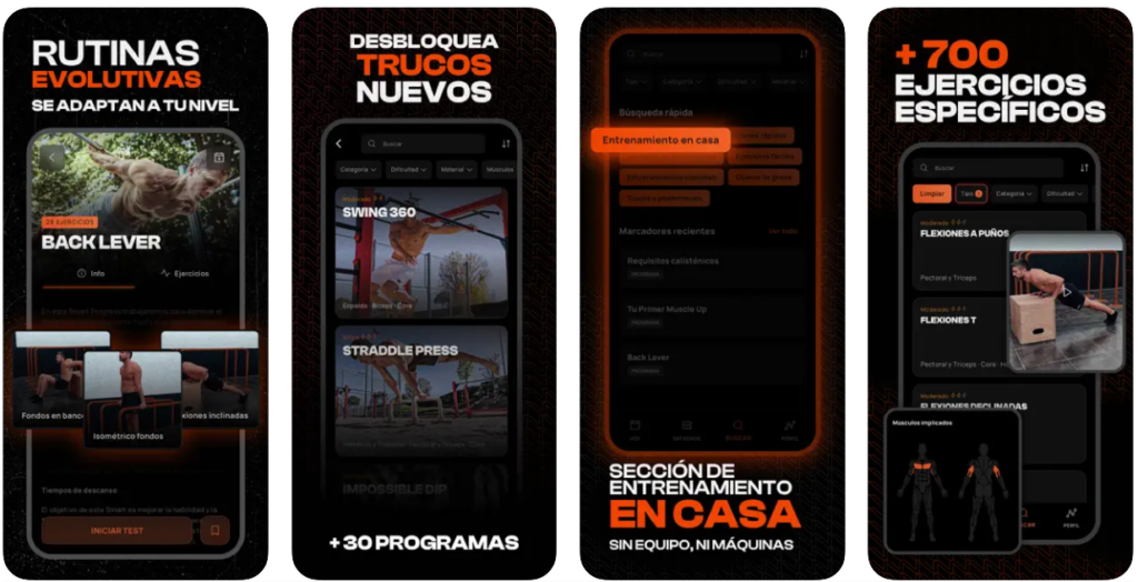Calisteniapp, una aplicación para entrenar con tu propio peso en cualquier lugar