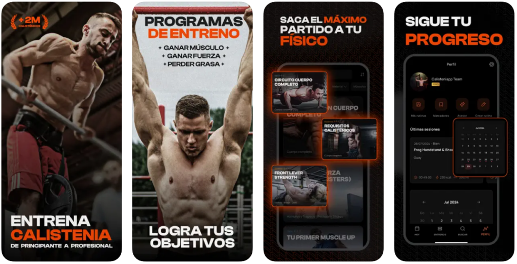 Calisteniapp, una aplicación para entrenar con tu propio peso en cualquier lugar