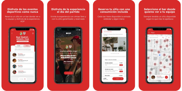 KOP Stadium, la app que te asegura un sitio en el bar para ver a tu equipo favorito