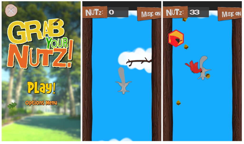 La ardilla bellotas pilla en Grab Your Nutz!