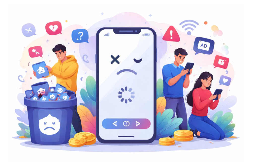 5 razones por las que tu aplicación móvil no retiene a los usuarios