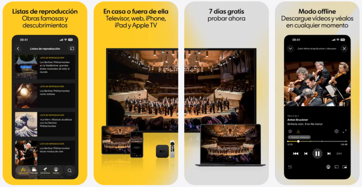 Esta app oficial de la Filarmónica de Berlín es como un Spotify de la música clásica