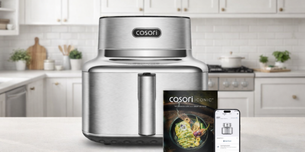 Cosori presenta una nueva air fryer conectada y con cuerpo de acero