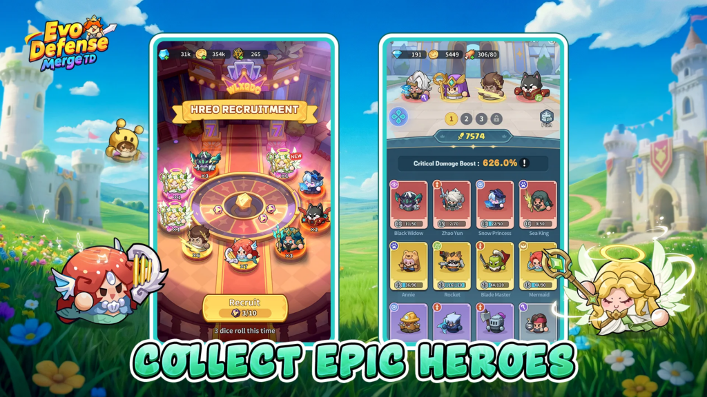 Evo Defense: Merge, tu reino por un caballo (fusionado con otro)