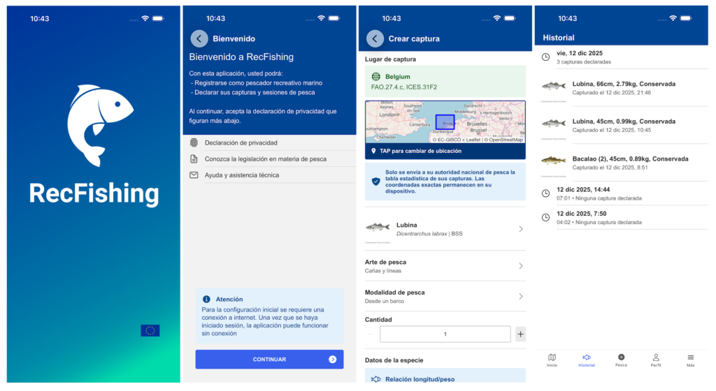 La UE lanza RecFishing, una app para registrar capturas de pesca recreativa