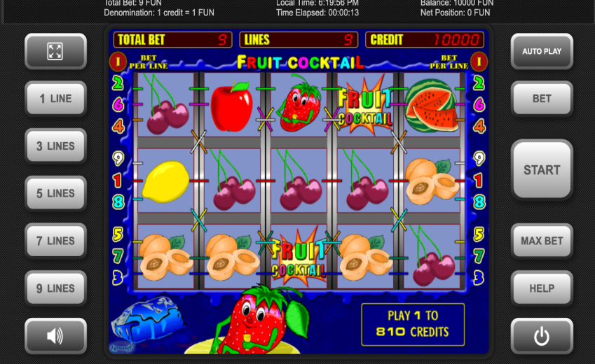 Jugar Fruit Cocktail con dinero real en casinos online