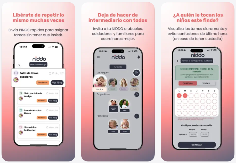 Niddo, una app que pone orden en la crianza compartida