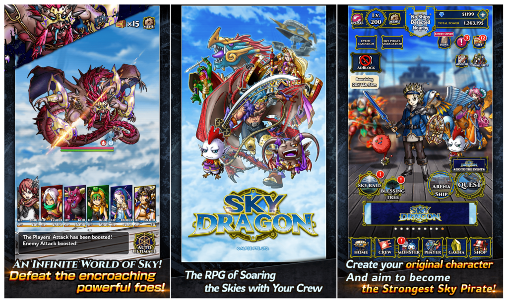 Crea tu héroe, forma tu gremio y conquista los cielos en Sky Dragon