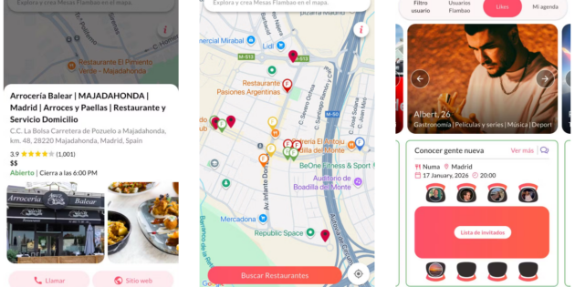 Flambao, la app para unirte a comidas y cenas con desconocidos u organizar las tuyas propias