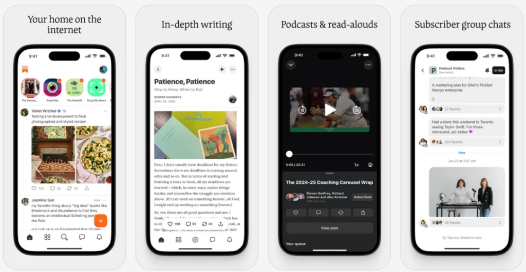 Así ha cambiado la app de Substack: de lector de newsletters a auténtica plataforma social