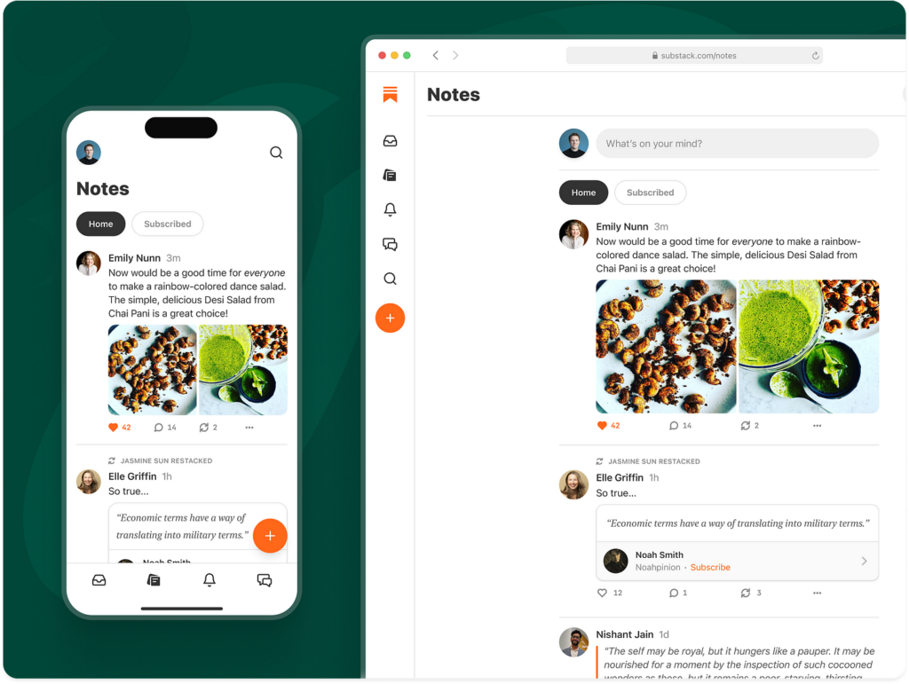 Así ha cambiado la app de Substack: de lector de newsletters a auténtica plataforma social