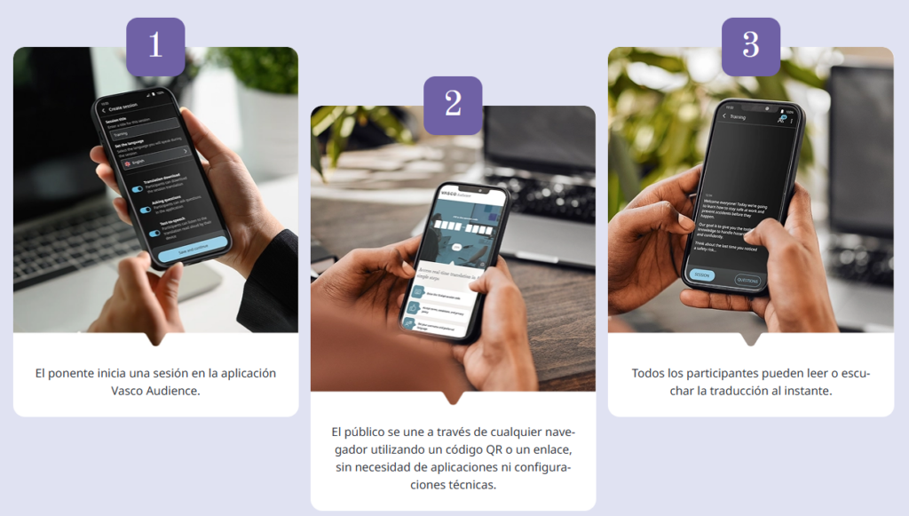 Vasco lanza una app para traducir conferencias en tiempo real sin intérpretes