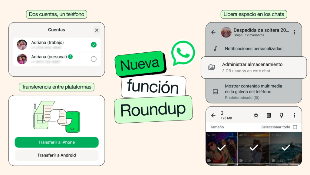 WhatsaApp ahora te ayuda a ganar espacio y a cambiar de móvil
