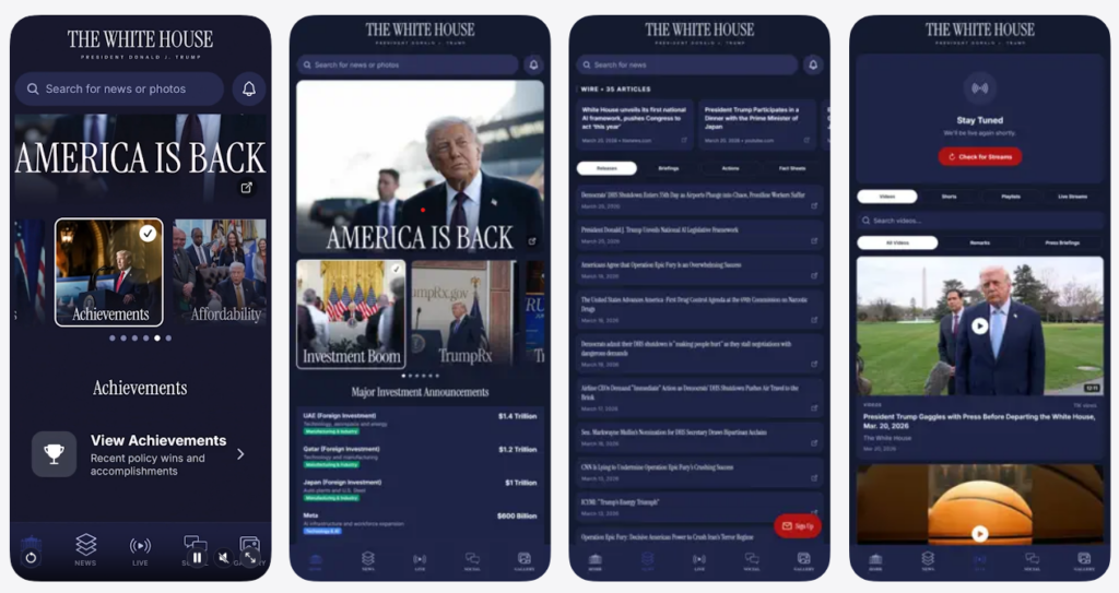 La Casa Blanca lanza su app oficial