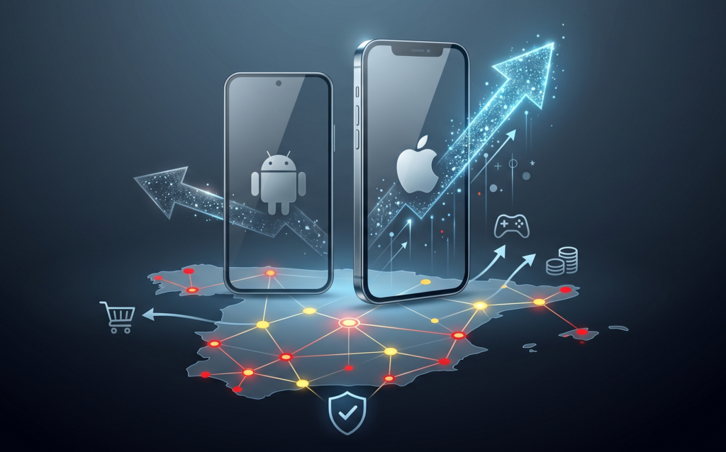 Las descargas de apps de iOS crecen un 35% en España